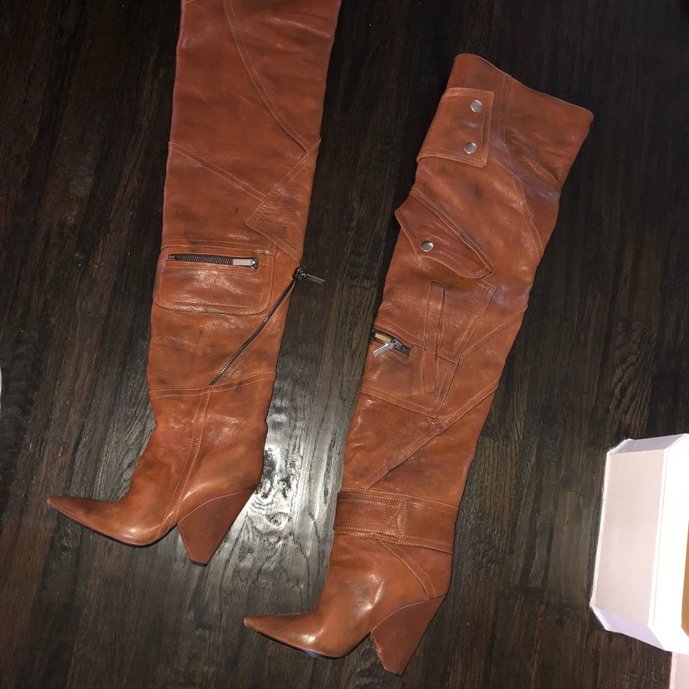 Saint Laurent Niki thigh high boot